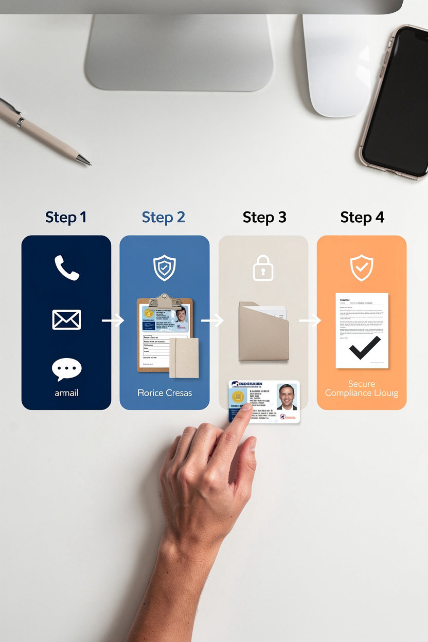 Phone Number Lookup & Compliance Checks professional staff processing secure background screening and fingerprinting services in Kissimmee, FL
